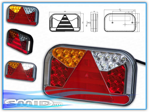 ELLED140240 B FRISTOM LED Lámpa Egyesített hátsólámpa utánfutó alkatrész